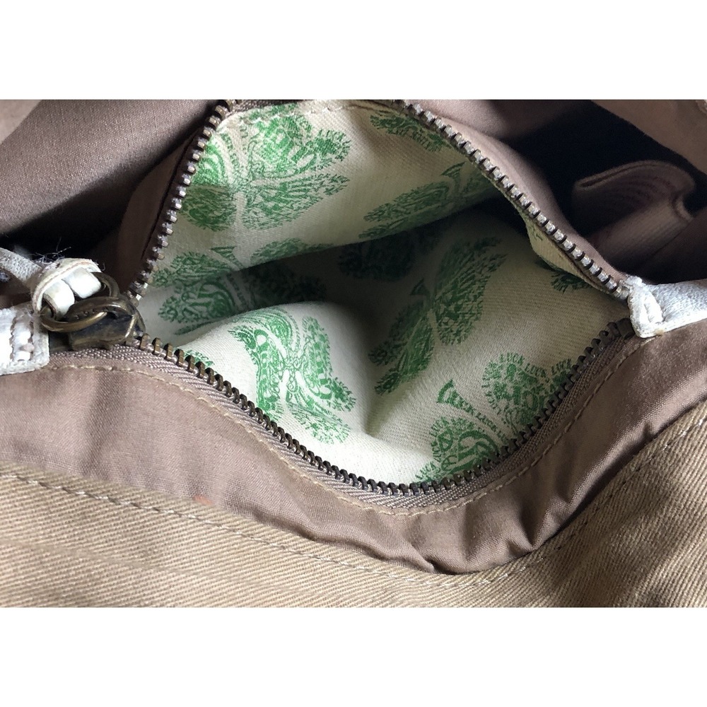 Vtg Y2K Lucky Brand Lamb Leather Crossbody Bag Boho White Distressed/STAINED - Picture 16 of 16